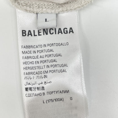 Balenciaga Ivory Vintage Wash Surfer Medium Fit Tee T-Shirt — view 4