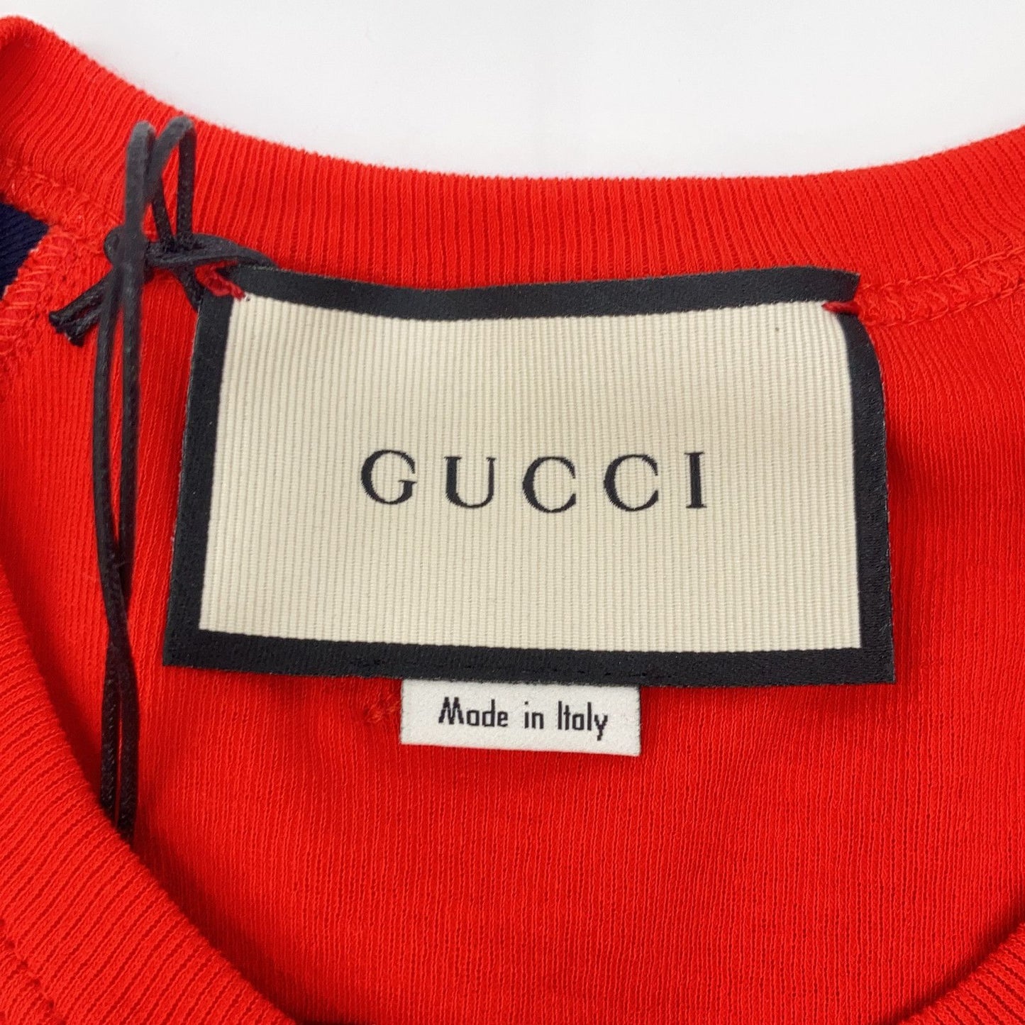 Gucci Red Rabbit Embroidery Cotton Jersey T-Shirt XS — view 3