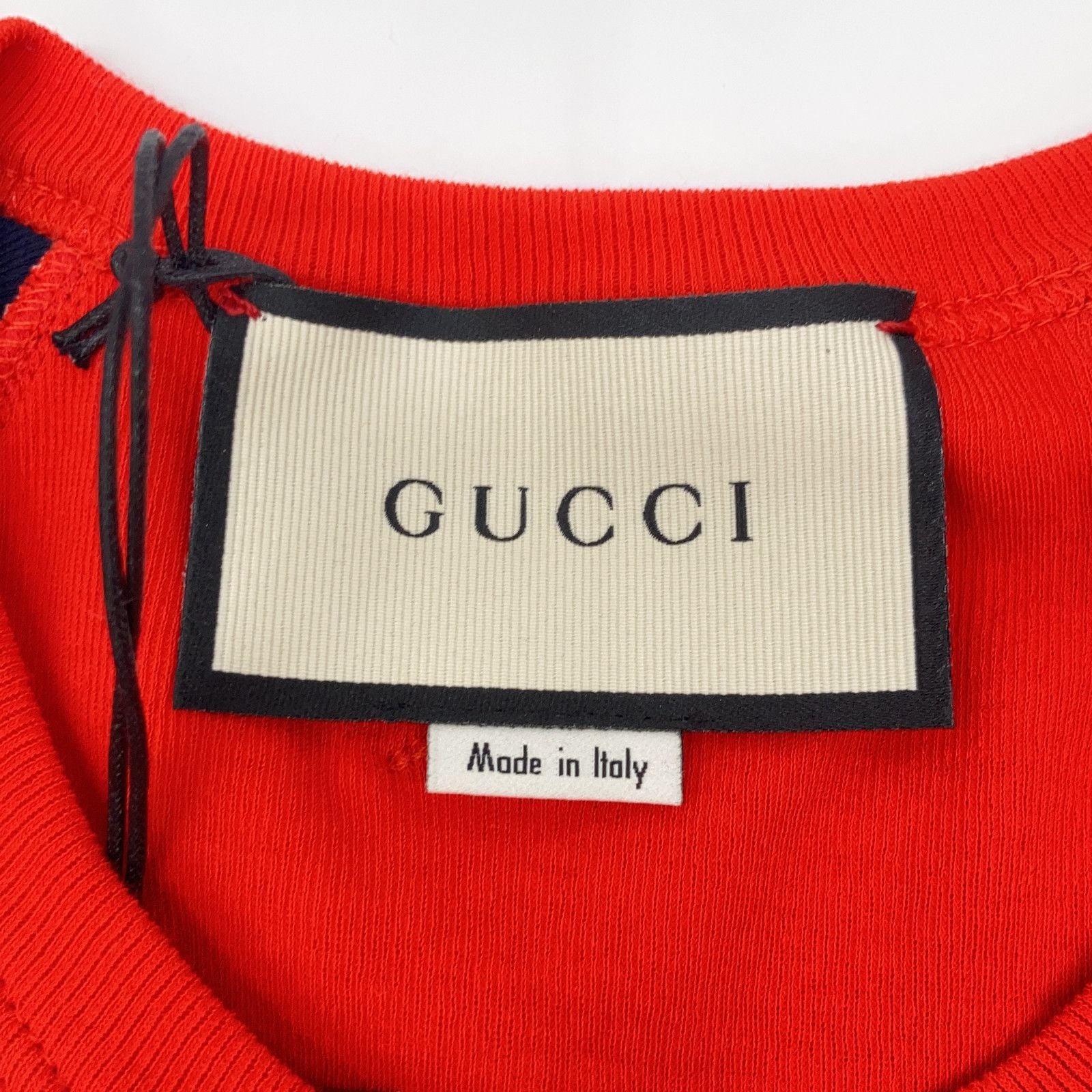 Gucci Red Rabbit Embroidery Cotton Jersey T-Shirt XS — view 3