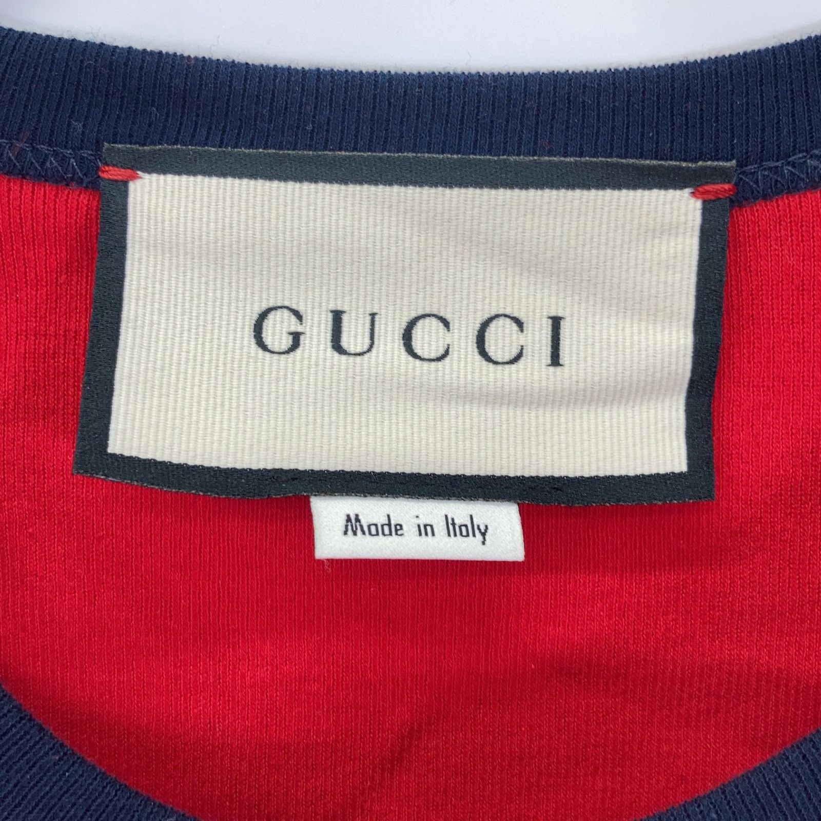 Gucci Red Tennis Cotton Jersey T-Shirt — view 3