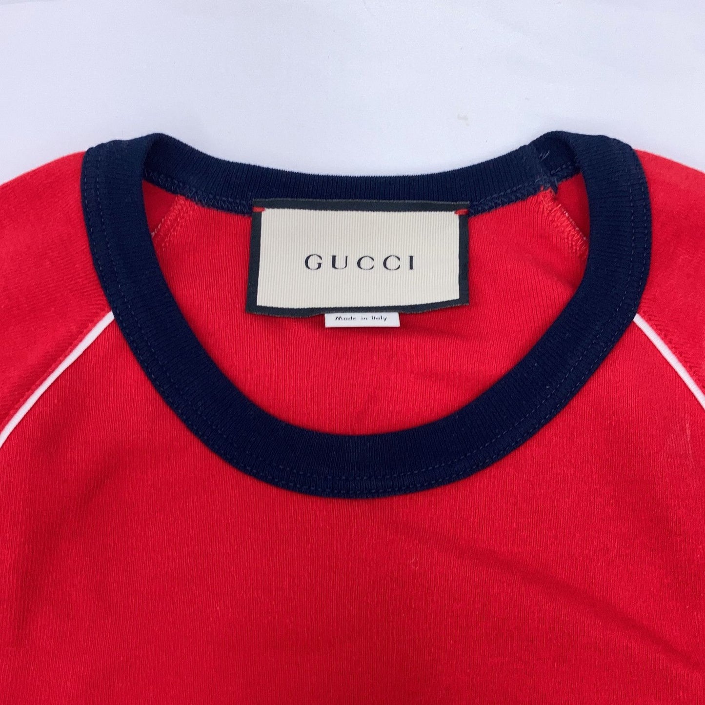 Gucci Red Tennis Cotton Jersey T-Shirt — view 5