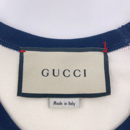 Gucci White Tennis Cotton Jersey T-Shirt — view 3
