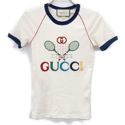 Gucci White Tennis Cotton Jersey T-Shirt