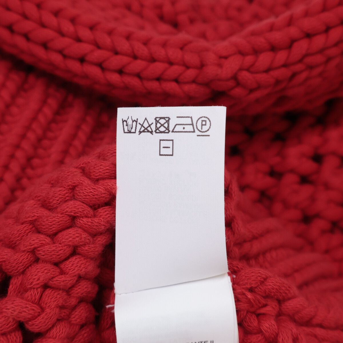 Brunello Cucinelli Red Cropped Length Cotton Knit Sweater — view 5