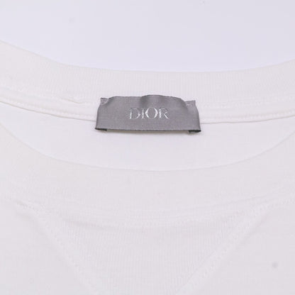 Dior White Front Logo Short Sleeve T-Shirt — view 3