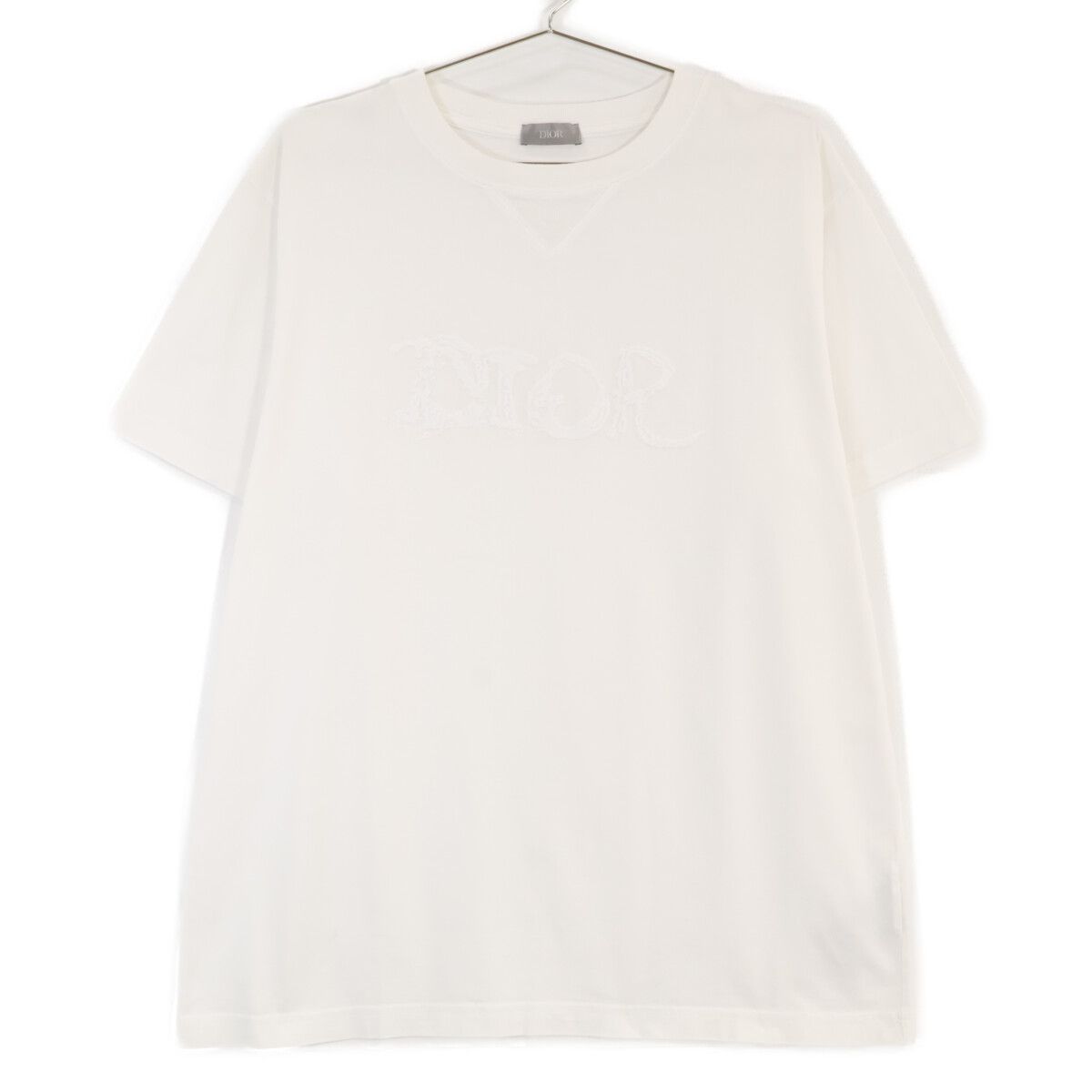 Dior White Front Logo Short Sleeve T-Shirt
