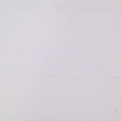 Dior White Front Logo Short Sleeve T-Shirt — view 4