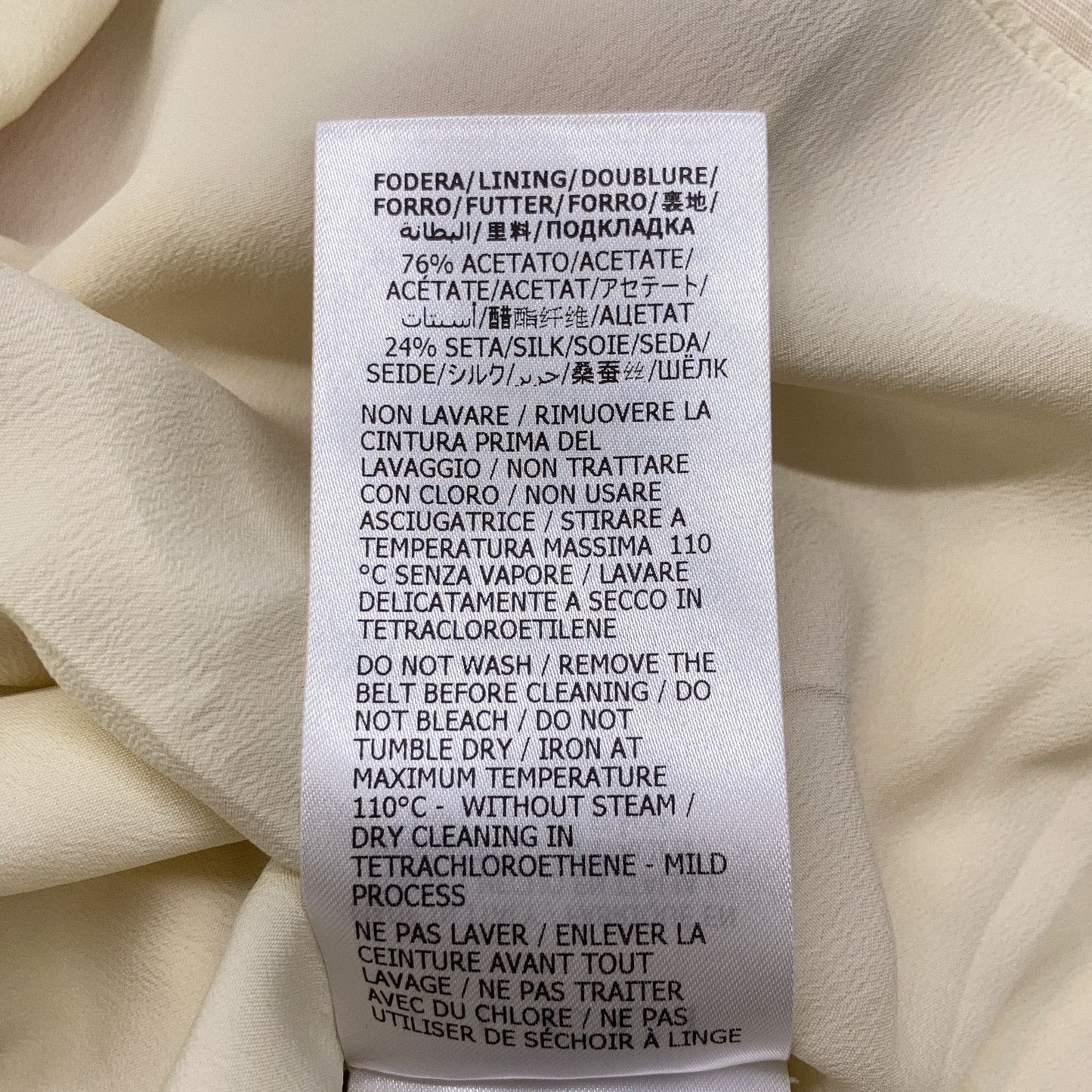Gucci Beige Cotton Linen Yacht Pattern Bow Type Pleats Dress 38 — view 3