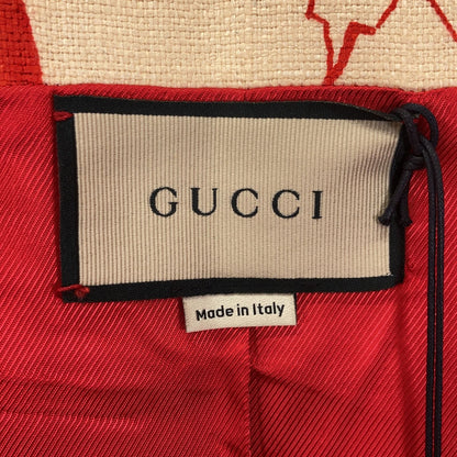 Gucci Red Silk 100 Poppy Flower Jacquard Vest 38 — view 4