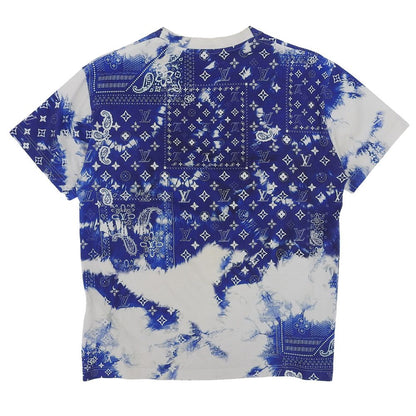 Louis Vuitton Cotton Bandana Pattern T-Shirt Top Blue White XS — view 2