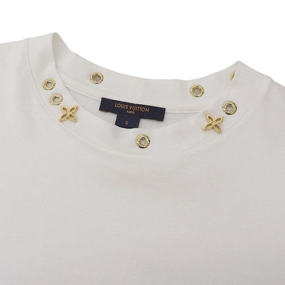 Louis Vuitton Side Strap Short Sleeve T-Shirt Cotton Top White — view 4
