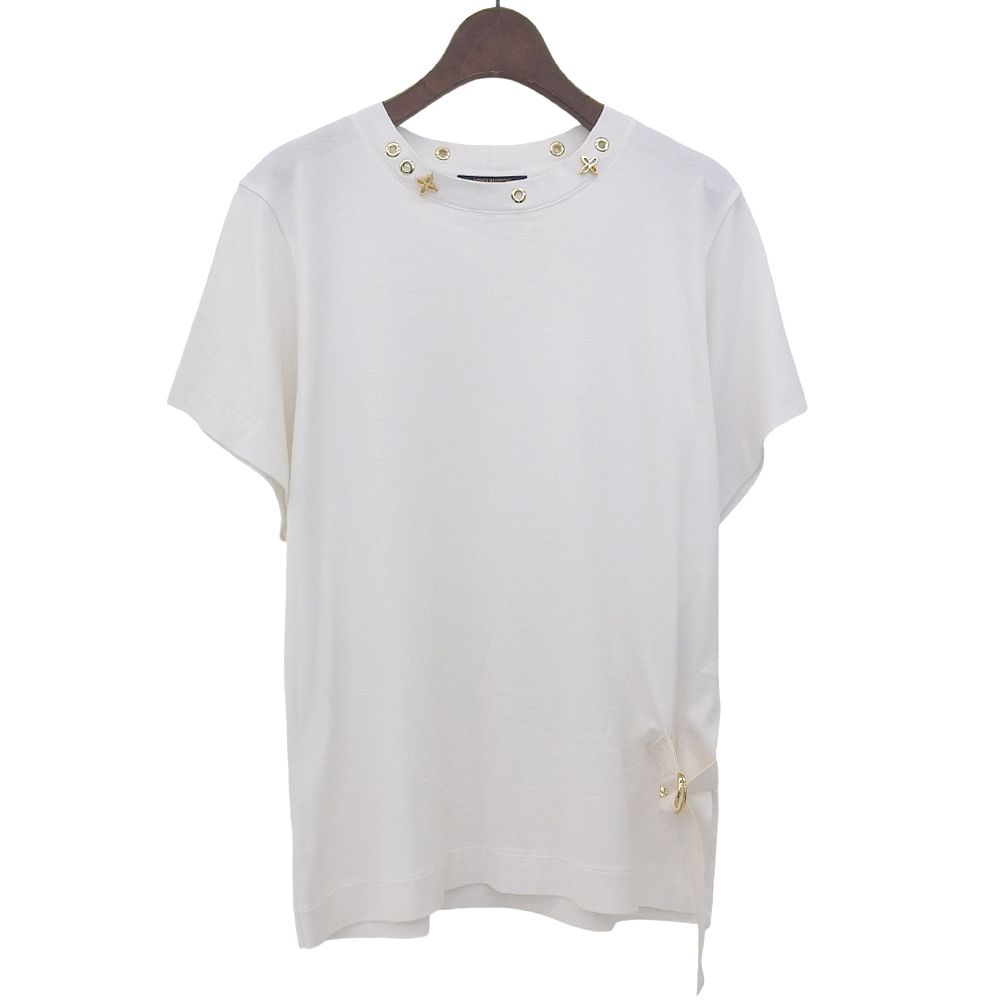 Louis Vuitton Side Strap Short Sleeve T-Shirt Cotton Top White