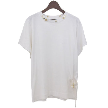 Louis Vuitton Side Strap Short Sleeve T-Shirt Cotton Top White