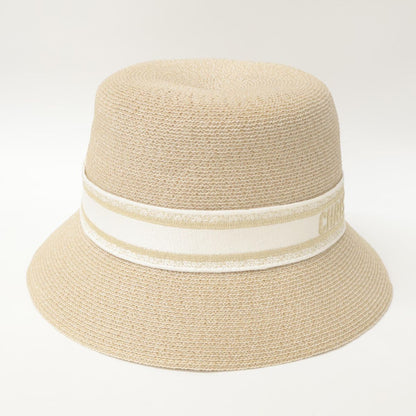 Dior Esort Resort Logo Tape Straw Hat 57 — view 4
