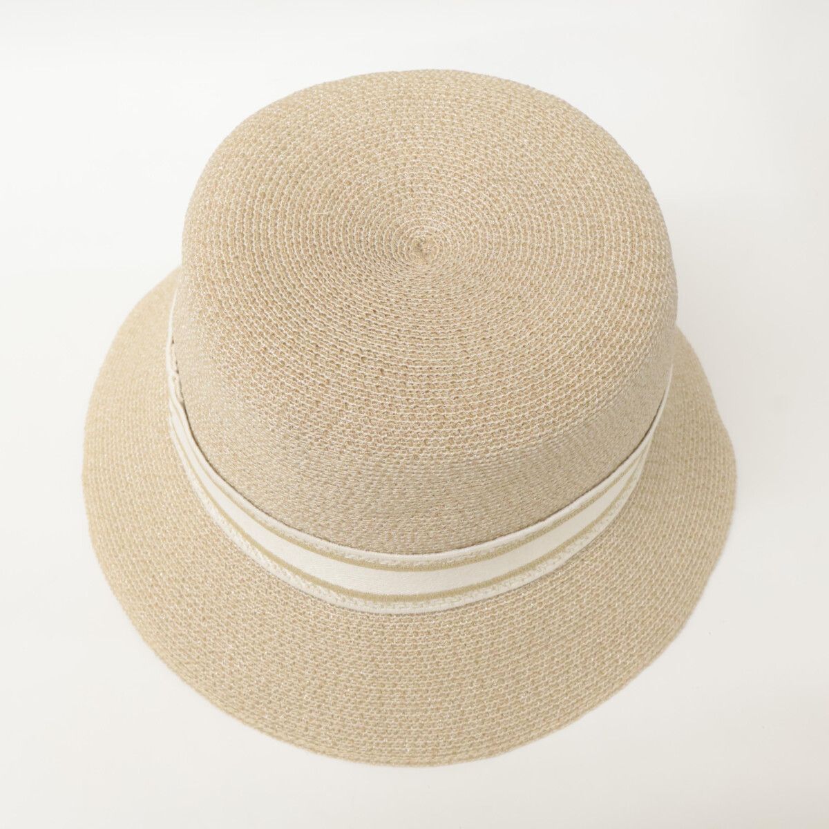 Dior Esort Resort Logo Tape Straw Hat 57 — view 5