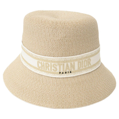 Dior Esort Resort Logo Tape Straw Hat 57