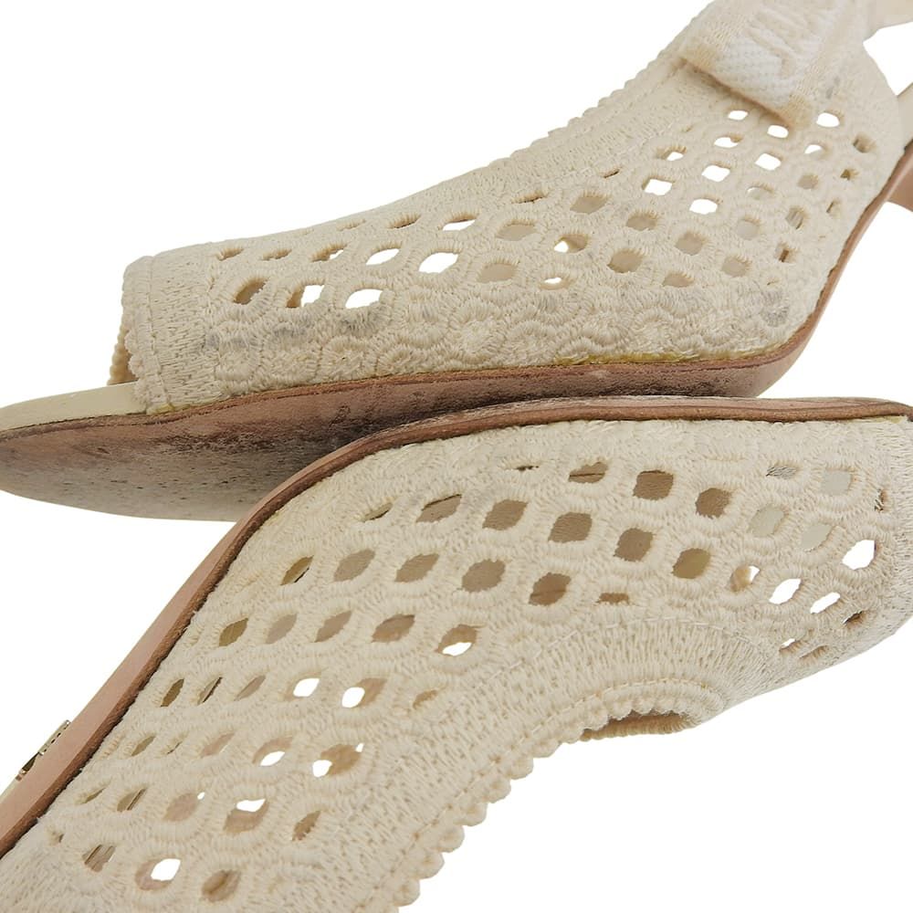 Dior Embroidery Sling Back Strap Sandals Beige — view 4