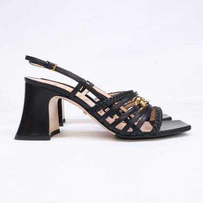 Gucci Horsebit Square Toe Leather Sandals — view 4