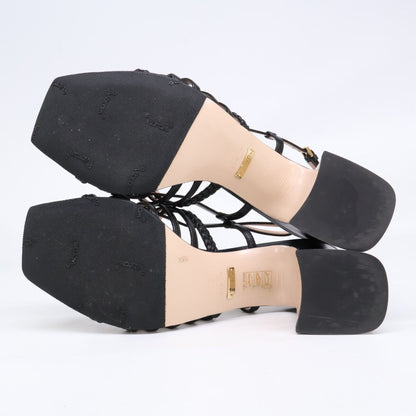 Gucci Horsebit Square Toe Leather Sandals — view 6