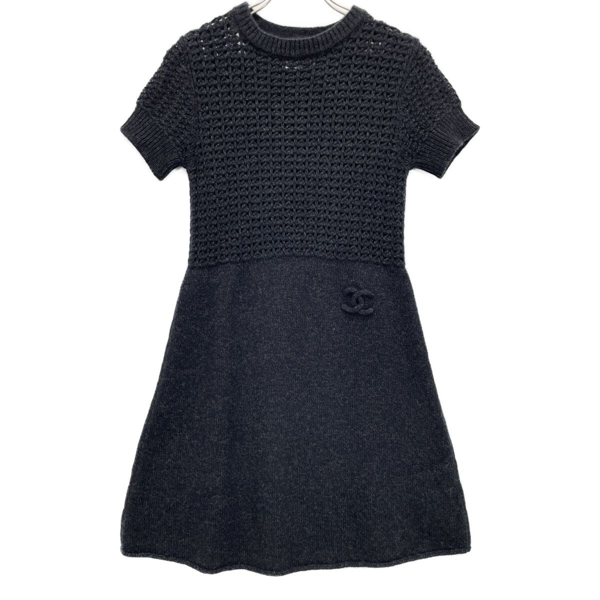 Chanel Sports Line CC Logo S Knit Dress 38