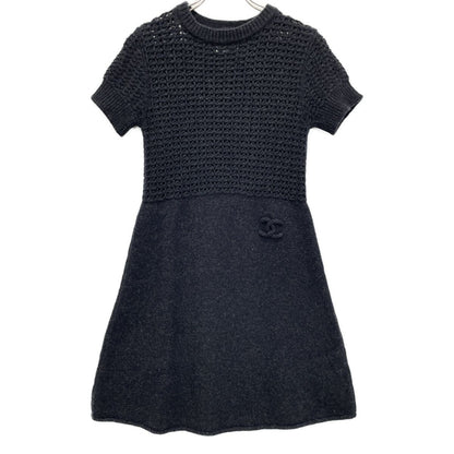 Chanel Sports Line CC Logo S Knit Dress 38