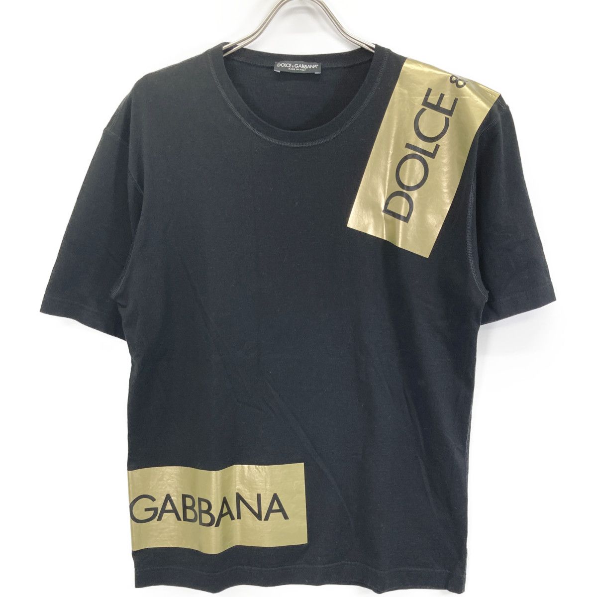 Dolce & Gabbana Black Tape Logo T-Shirt 46