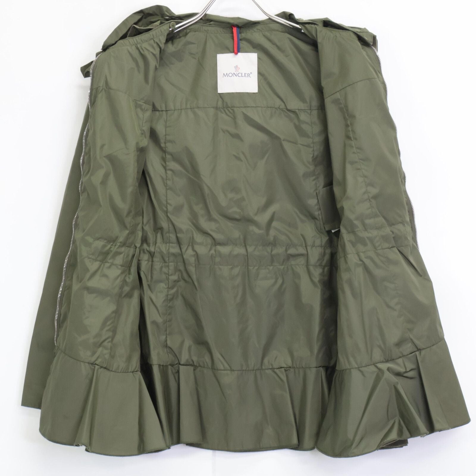 Moncler Green Limbert Nylon Hooded Jacket Spring Coat OO — view 3