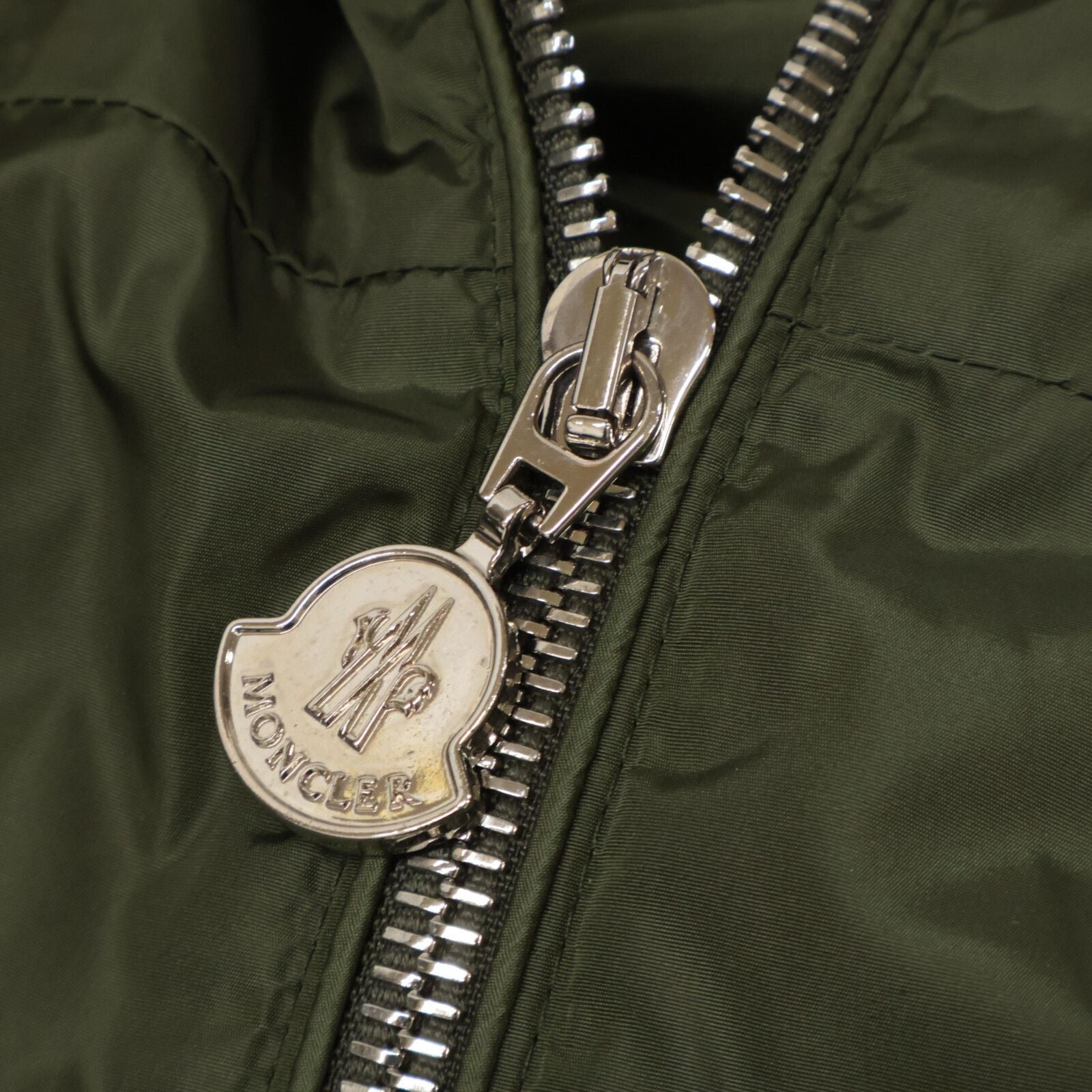 Moncler Green Limbert Nylon Hooded Jacket Spring Coat OO — view 8