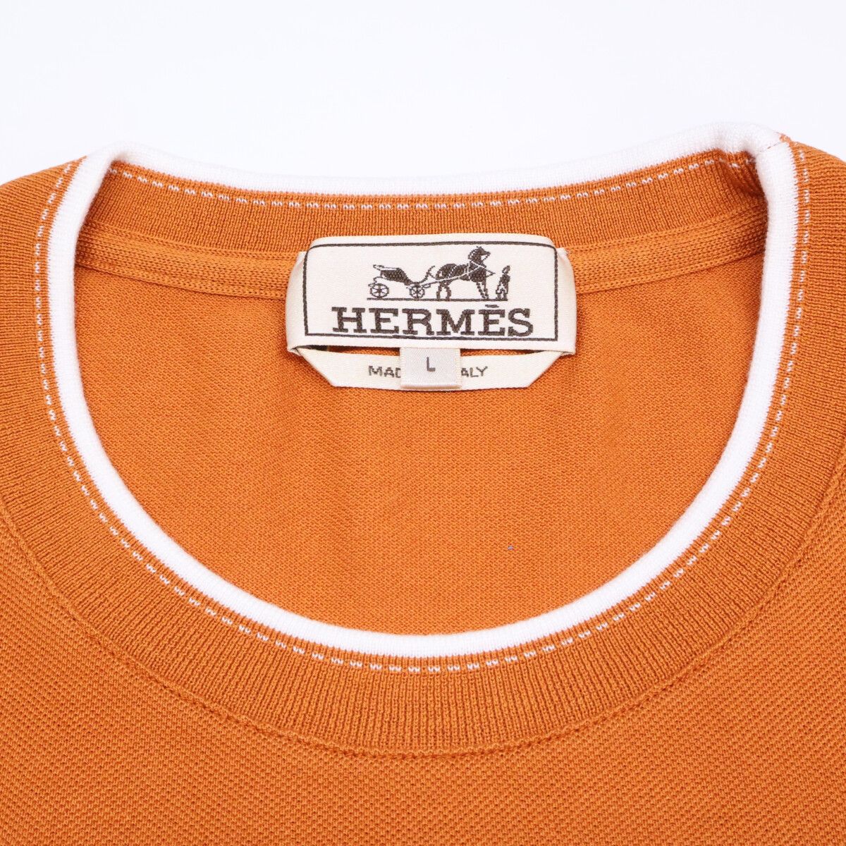 Hermes Like Saddle Stitch Cotton T-Shirt — view 3