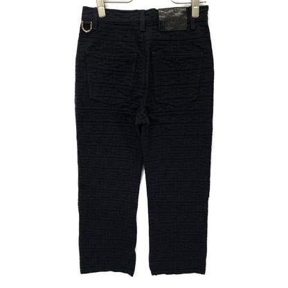 Fendi Black Zucca Pattern Embossed Denim Pants 38 — view 2