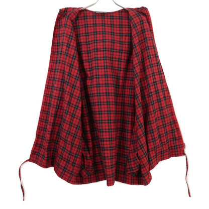 Balenciaga Red Check Oversize Zip Up — view 3