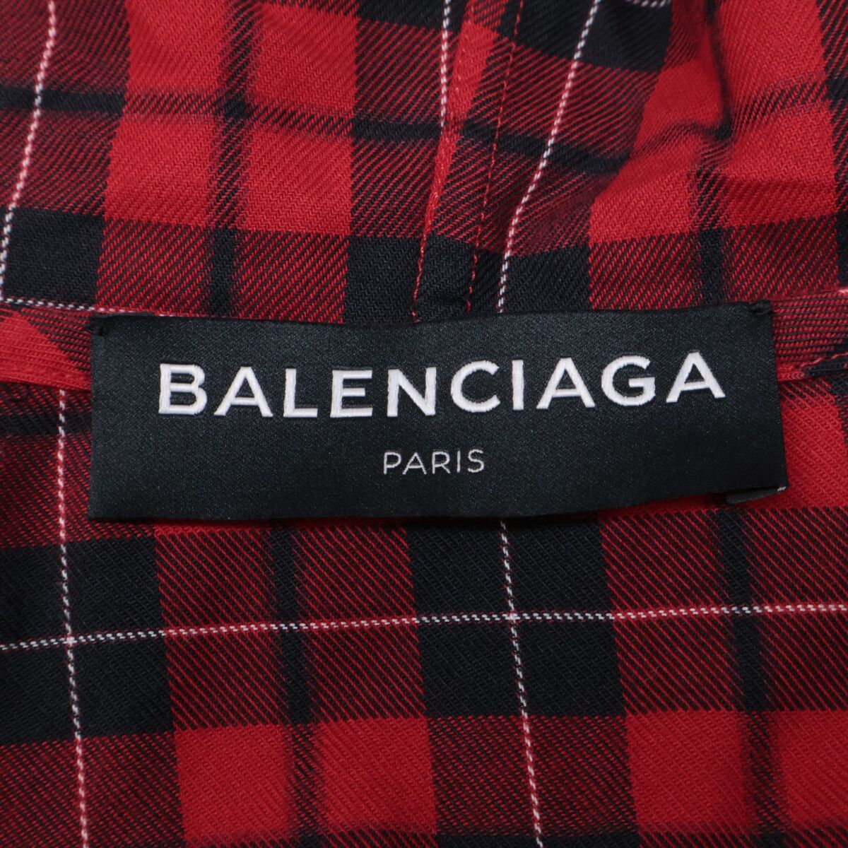 Balenciaga Red Check Oversize Zip Up — view 4