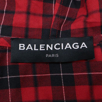 Balenciaga Red Check Oversize Zip Up — view 4