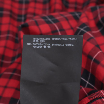 Balenciaga Red Check Oversize Zip Up — view 6