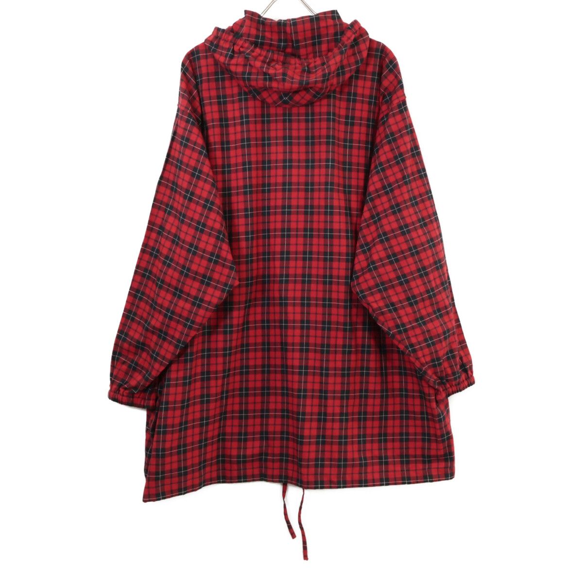 Balenciaga Red Check Oversize Zip Up — view 2