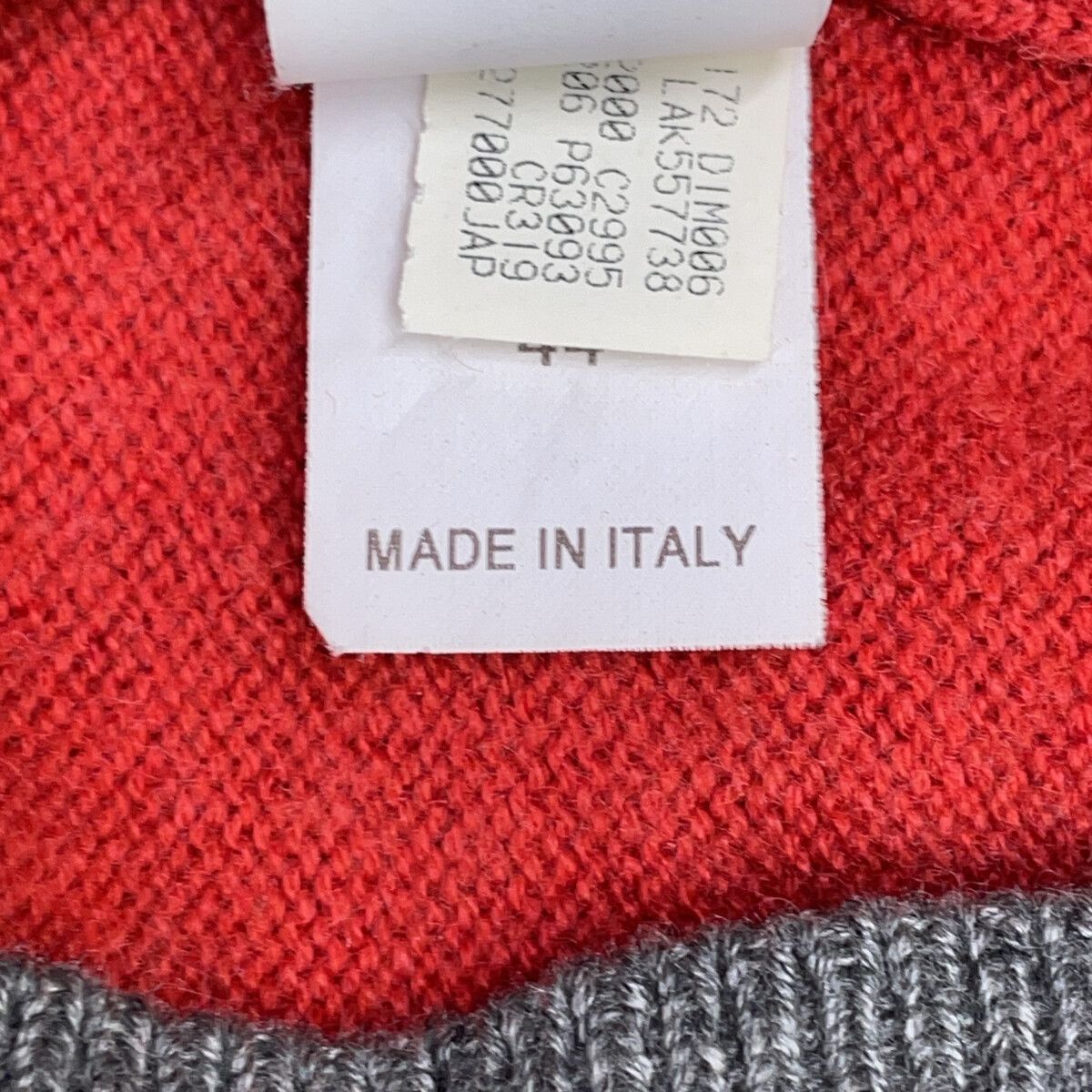 Brunello Cucinelli Red Gray Cashmere 100 Crew Neck Long Sleeve Knit Pullover 44 — view 5