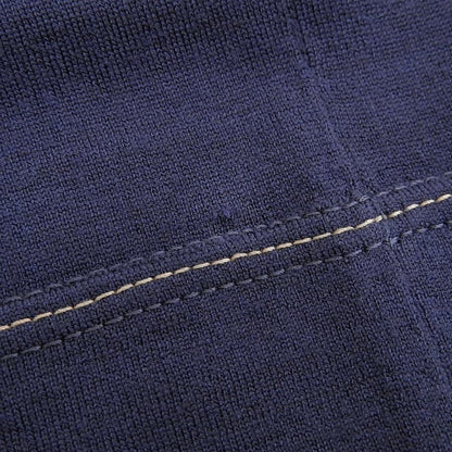 Brunello Cucinelli Vine Wool Crew Neck Long Sleeve Knit Top Navy 44 Sweater — view 5