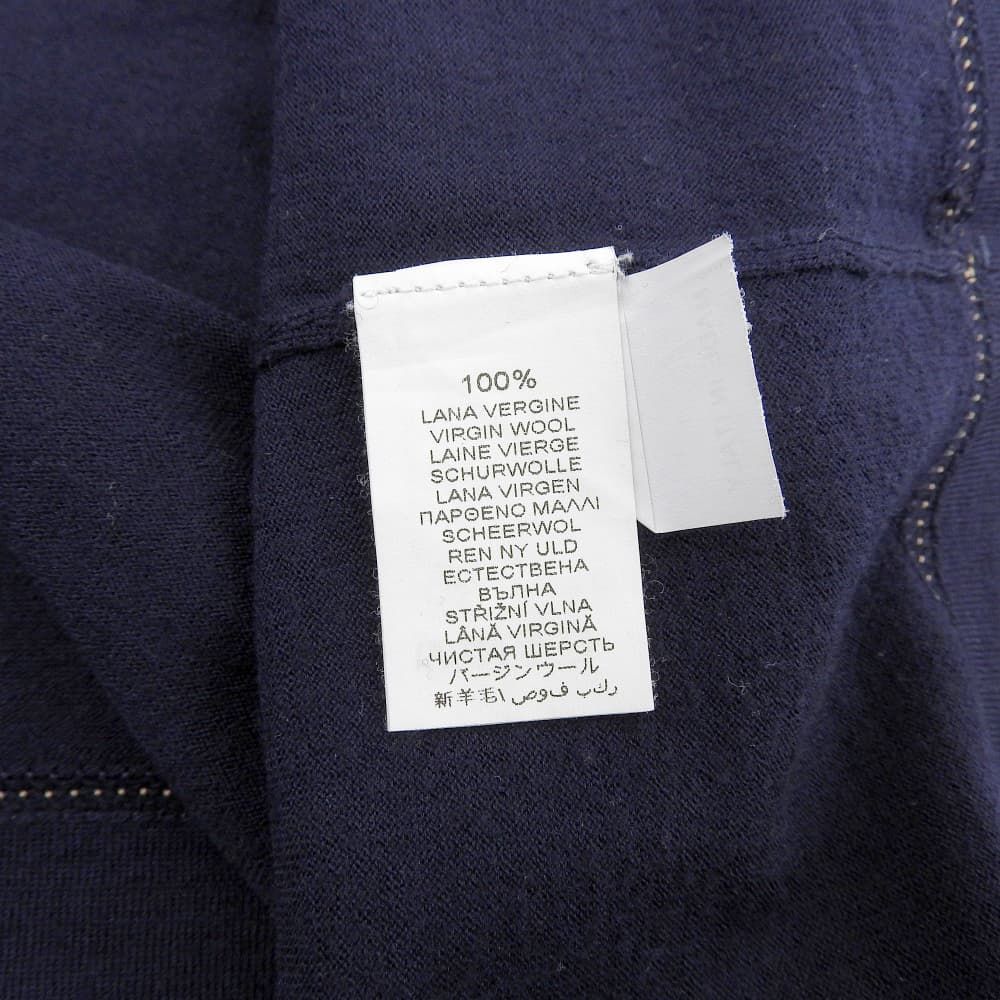 Brunello Cucinelli Vine Wool Crew Neck Long Sleeve Knit Top Navy 44 Sweater — view 4