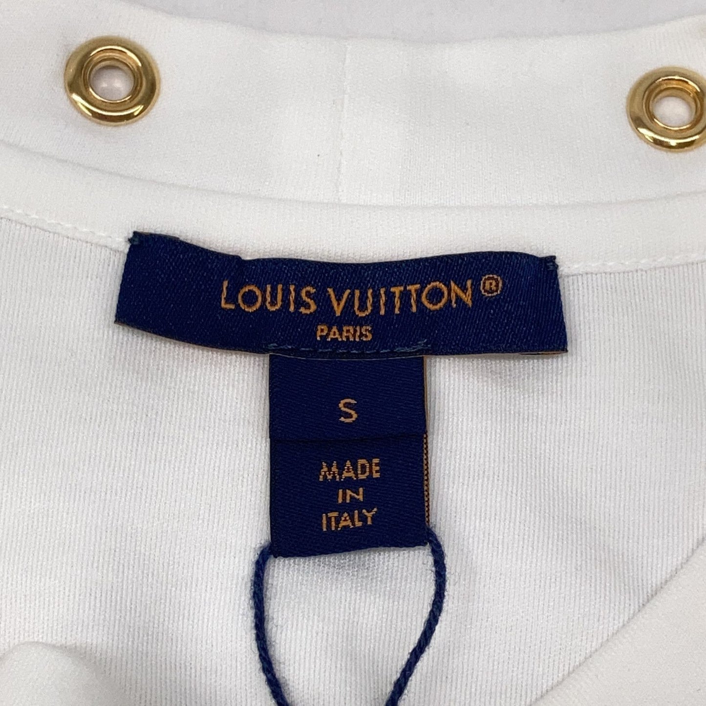 Louis Vuitton White Side Strap Short Sleeve Shirt — view 3