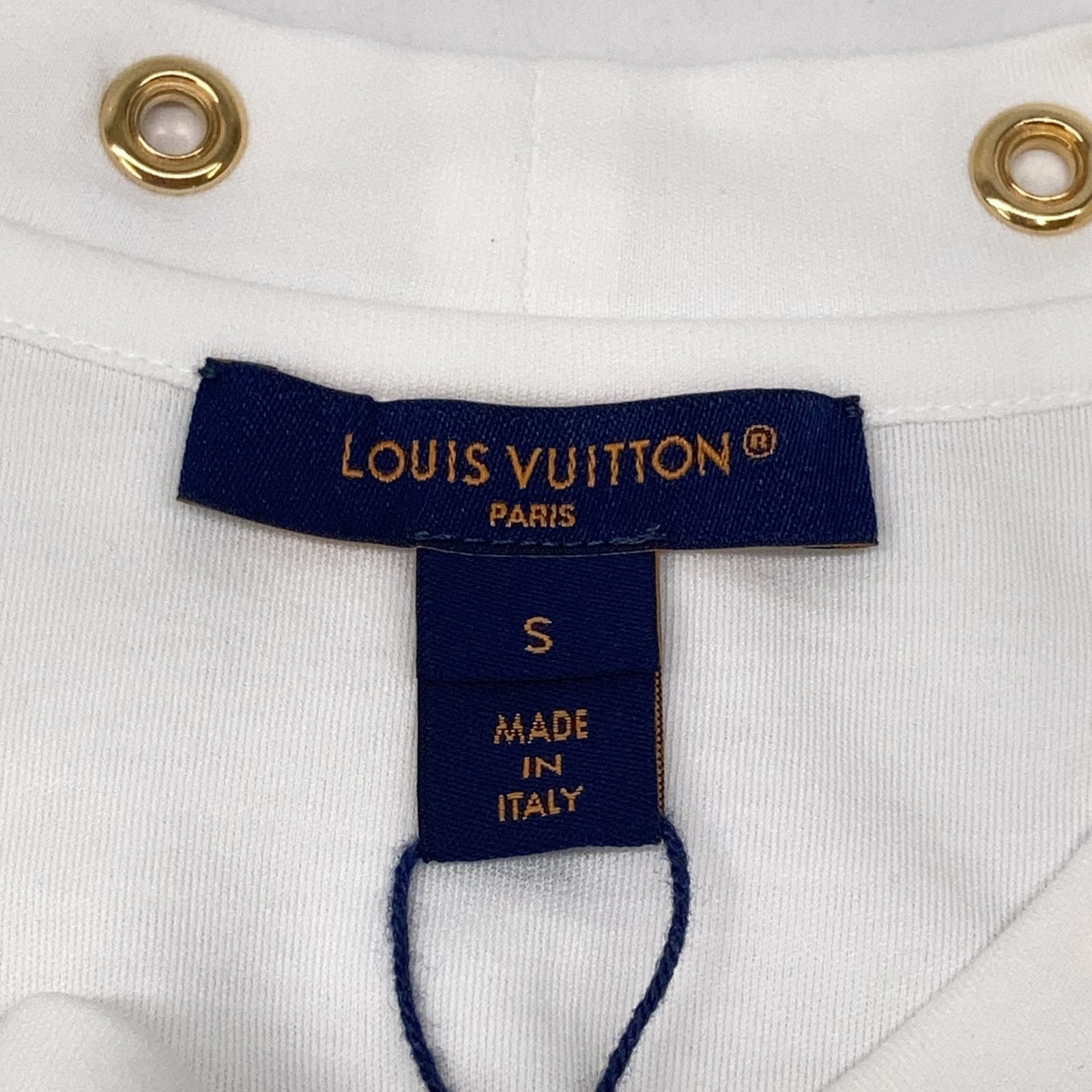 Louis Vuitton White Side Strap Short Sleeve Shirt — view 3