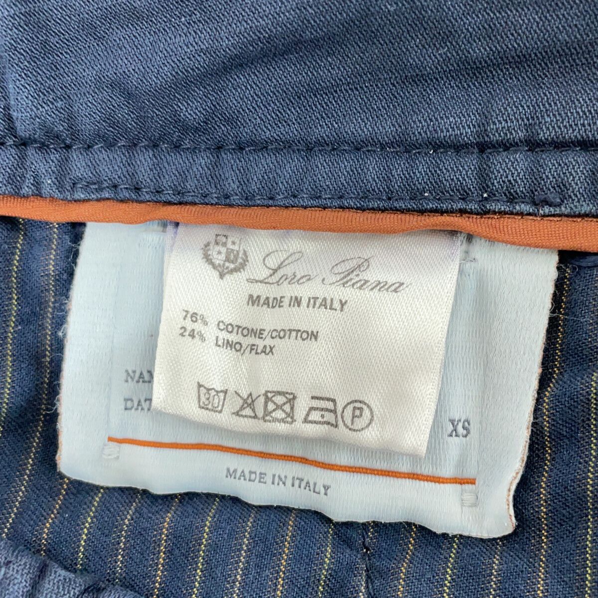 Loro Piana Navy Cotton Shorts XS — view 4