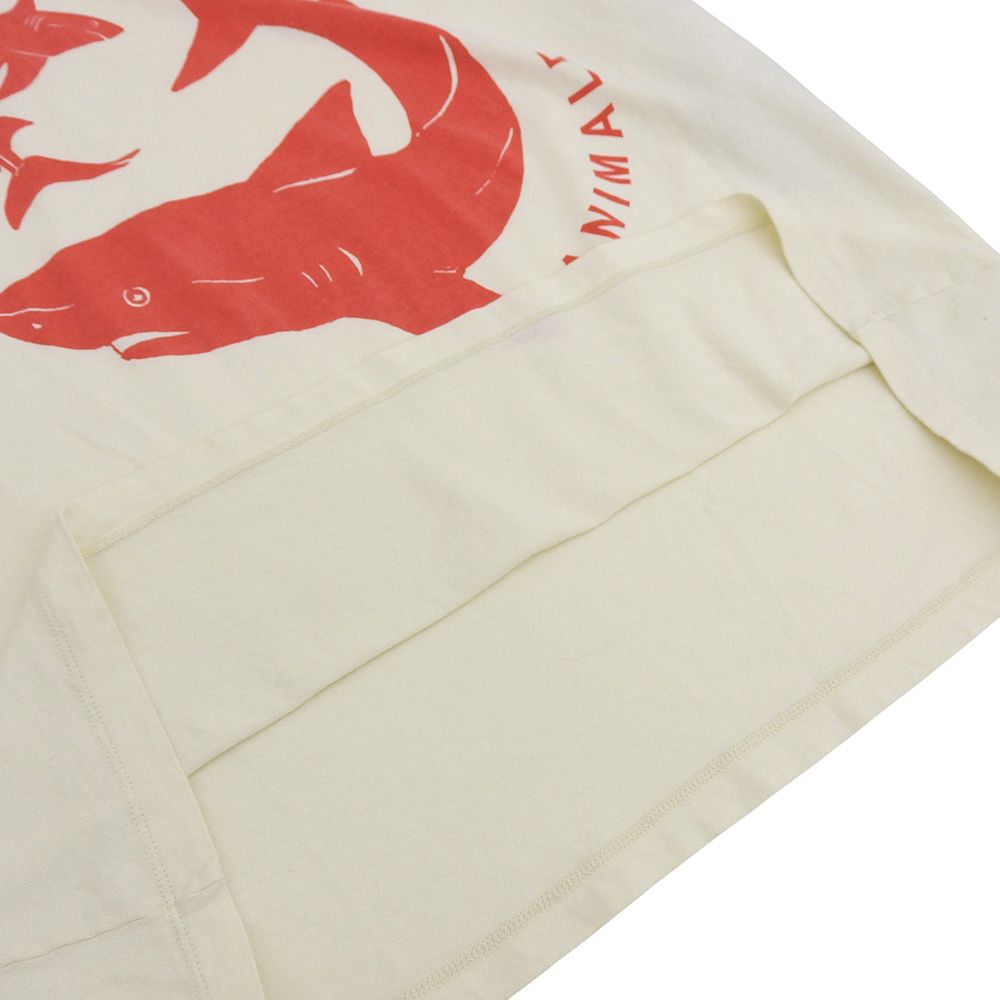 Gucci Shark Print T-Shirt Top Ivory XS — view 6