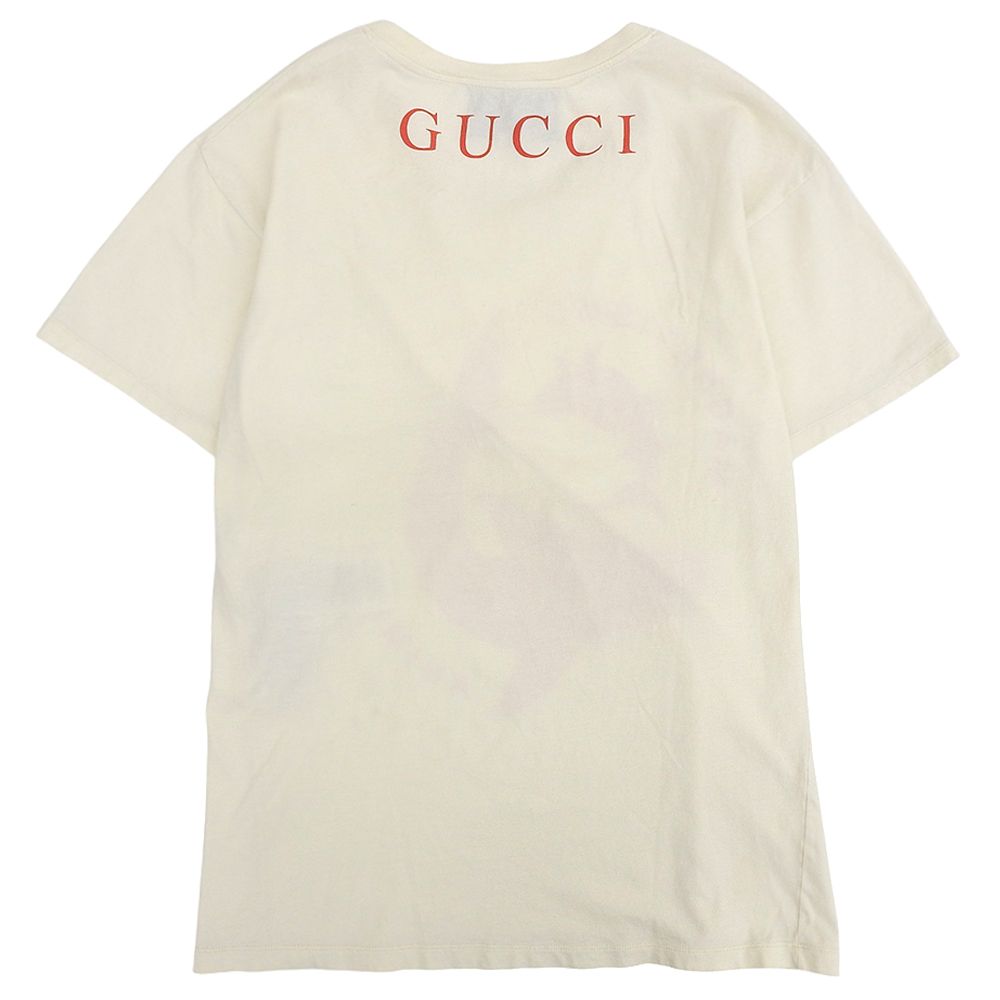 Gucci Shark Print T-Shirt Top Ivory XS — view 2