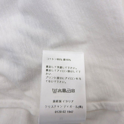 Dior Lucky Star Print Ringer T-Shirt Cotton Linen White — view 4