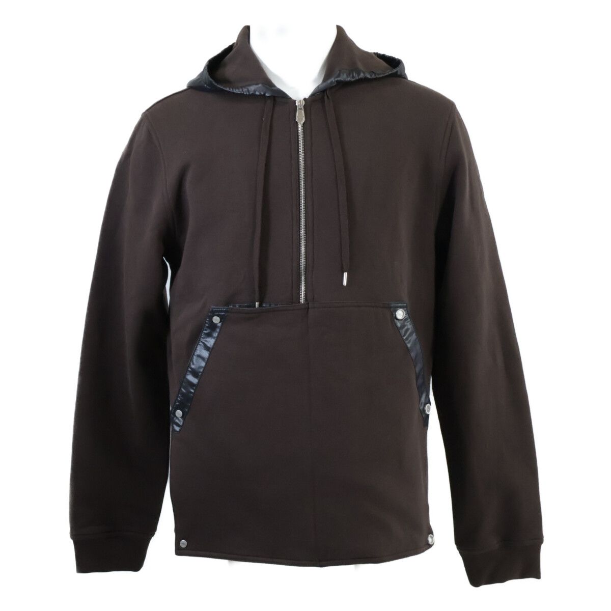 Hermes Nylon Trim Zip Up Hoodie — view 2