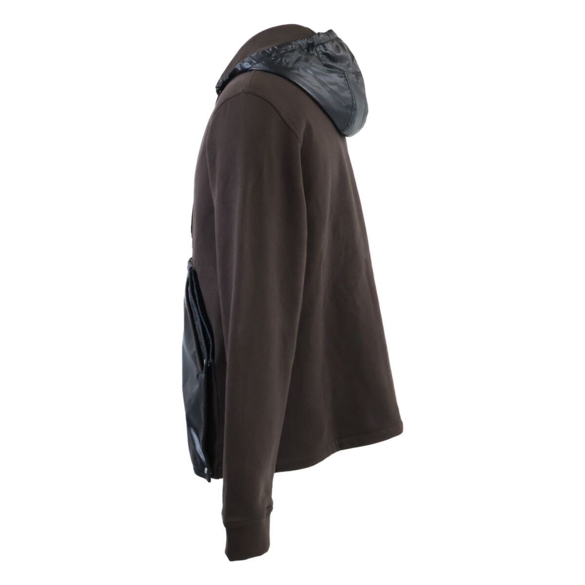 Hermes Nylon Trim Zip Up Hoodie — view 3