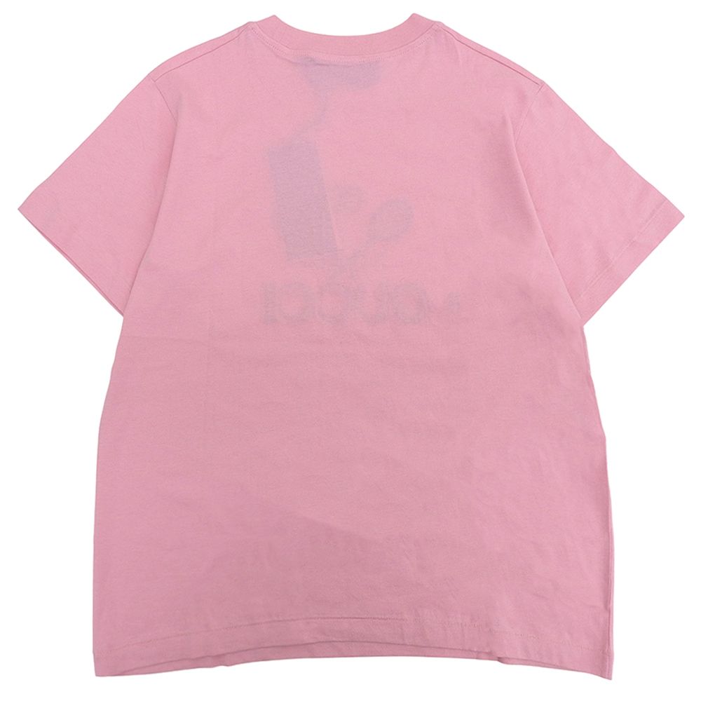 Gucci Tennis Embroidery Logo T-Shirt Top Pink — view 2