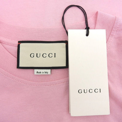 Gucci Tennis Embroidery Logo T-Shirt Top Pink — view 3