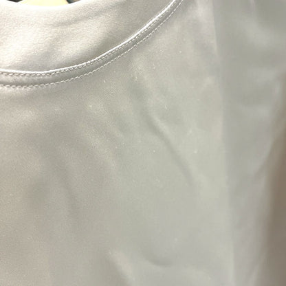 Chanel Short Sleeve Shirt Short Top Silk Satin White Sugar — view 5