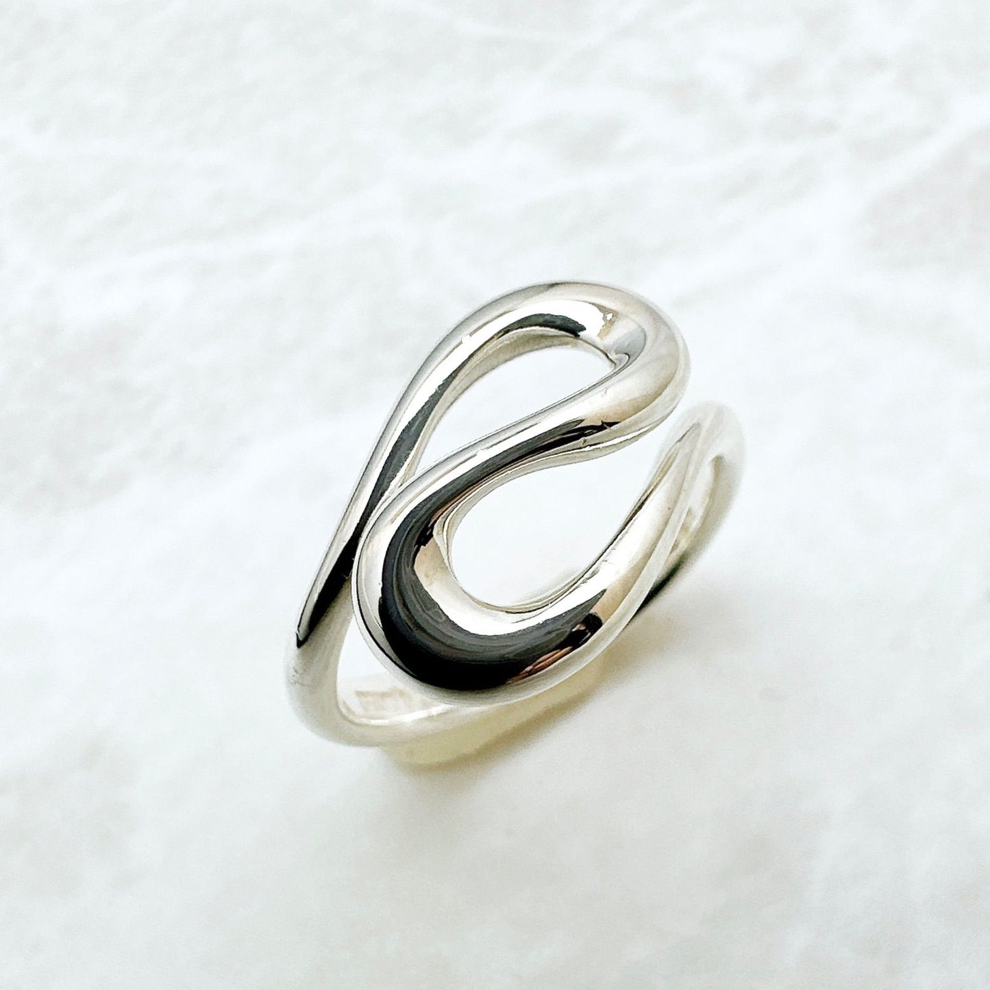 Tiffany & Co Open Wave Silver Ring — view 2